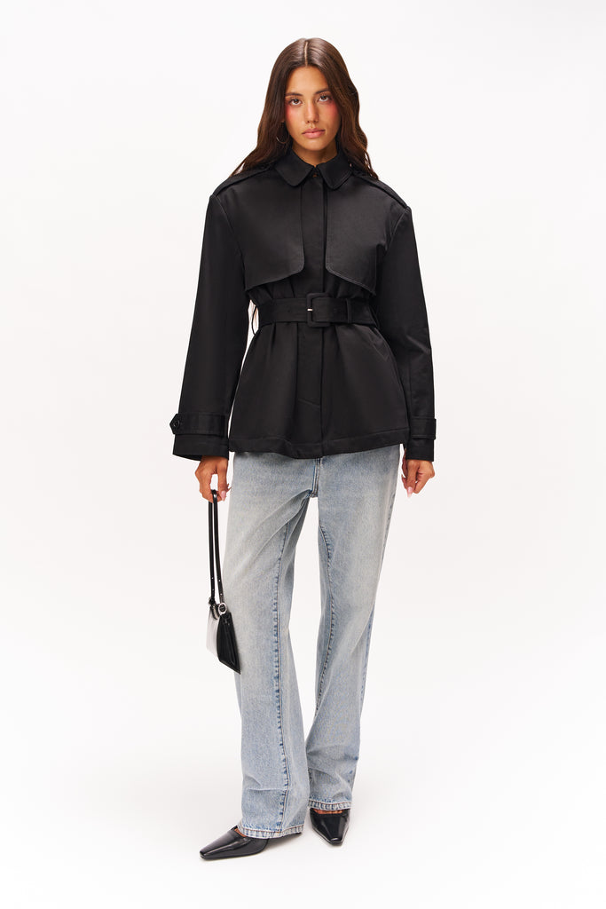 THEA TRENCH COAT IN BLACK