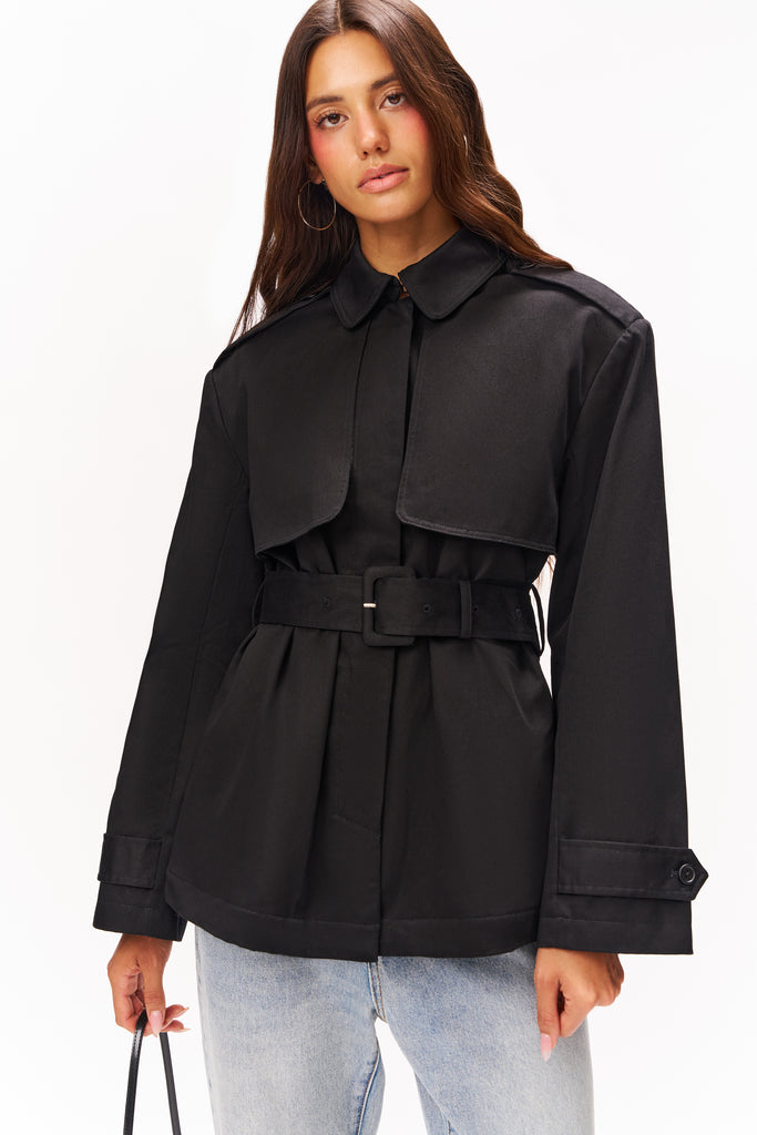 THEA TRENCH COAT IN BLACK