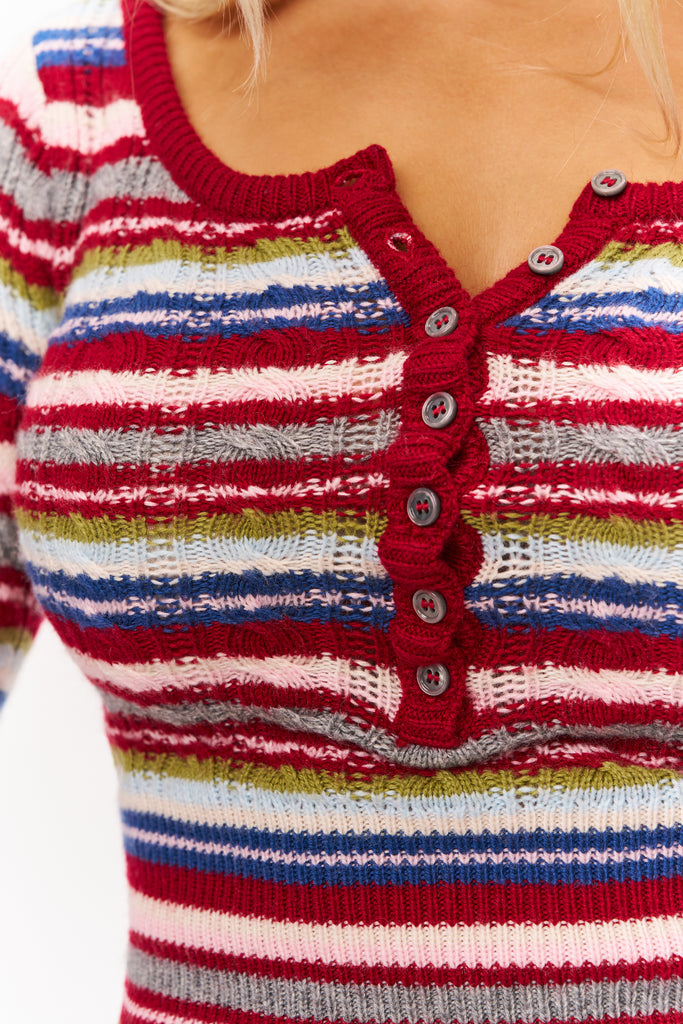 Jolie Henley in Blue Skinny Stripe