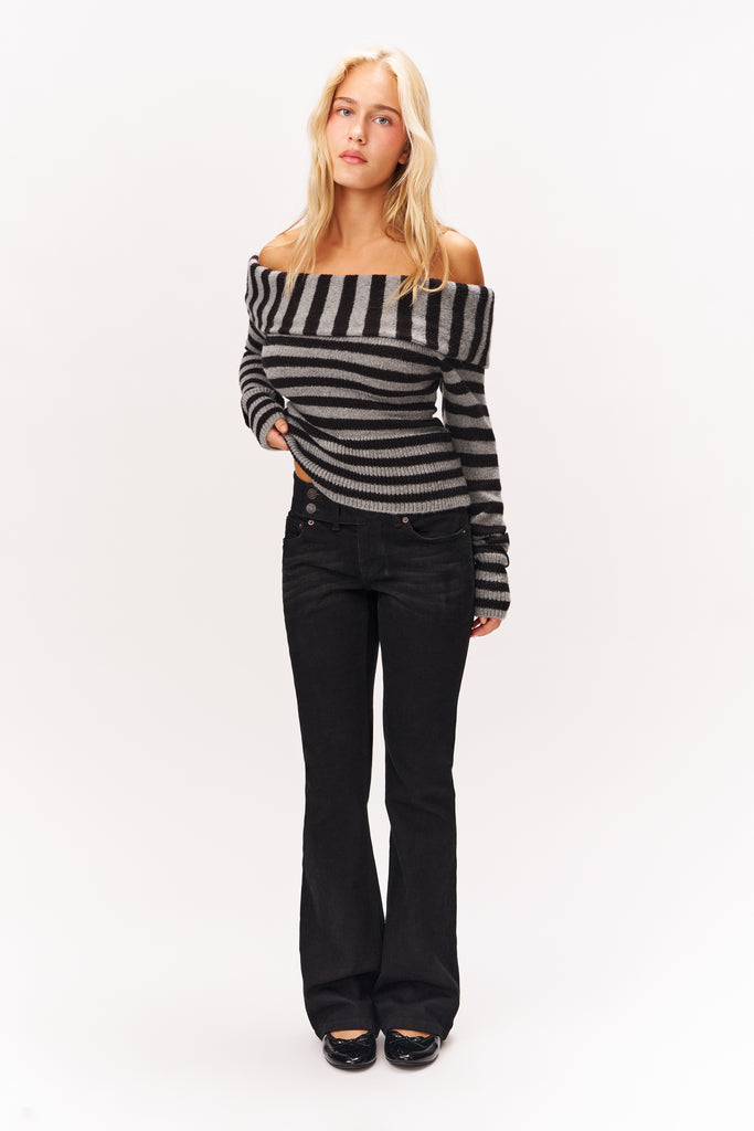 YSABEL SWEATER IN MIDNIGHT STRIPE