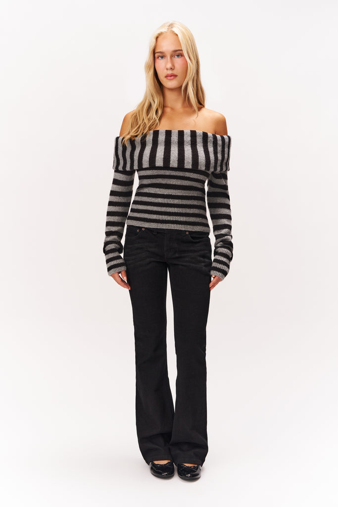 YSABEL SWEATER IN MIDNIGHT STRIPE