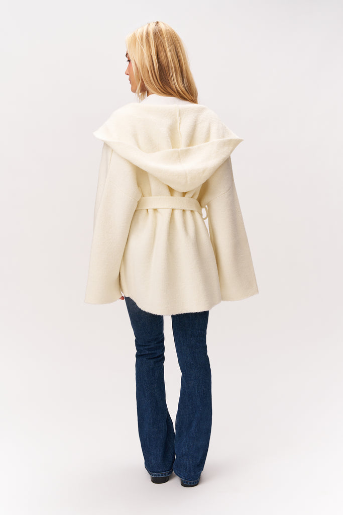 CAROLINE WRAP SWEATER IN IVORY