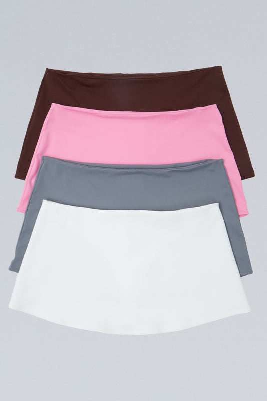 Micro Mini Stretch Skirt, 4-pack