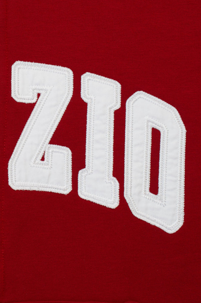 Guizio Zip Up Hoodie in IU Red