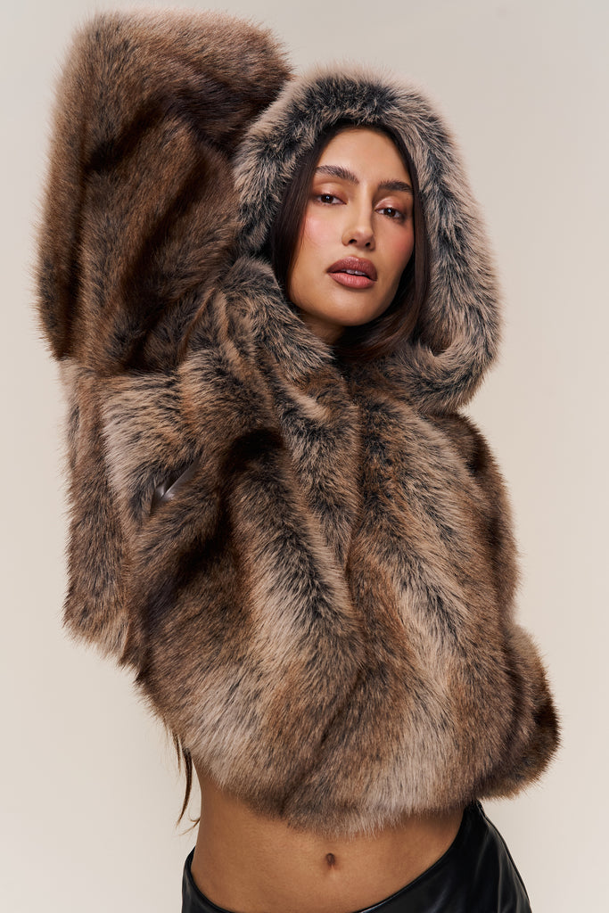 Cosette Cropped Faux Fur Jacket