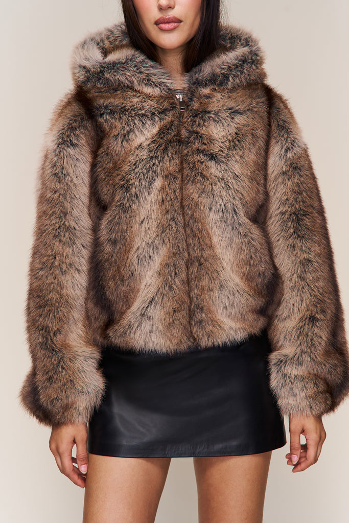 Cosette Cropped Faux Fur Jacket