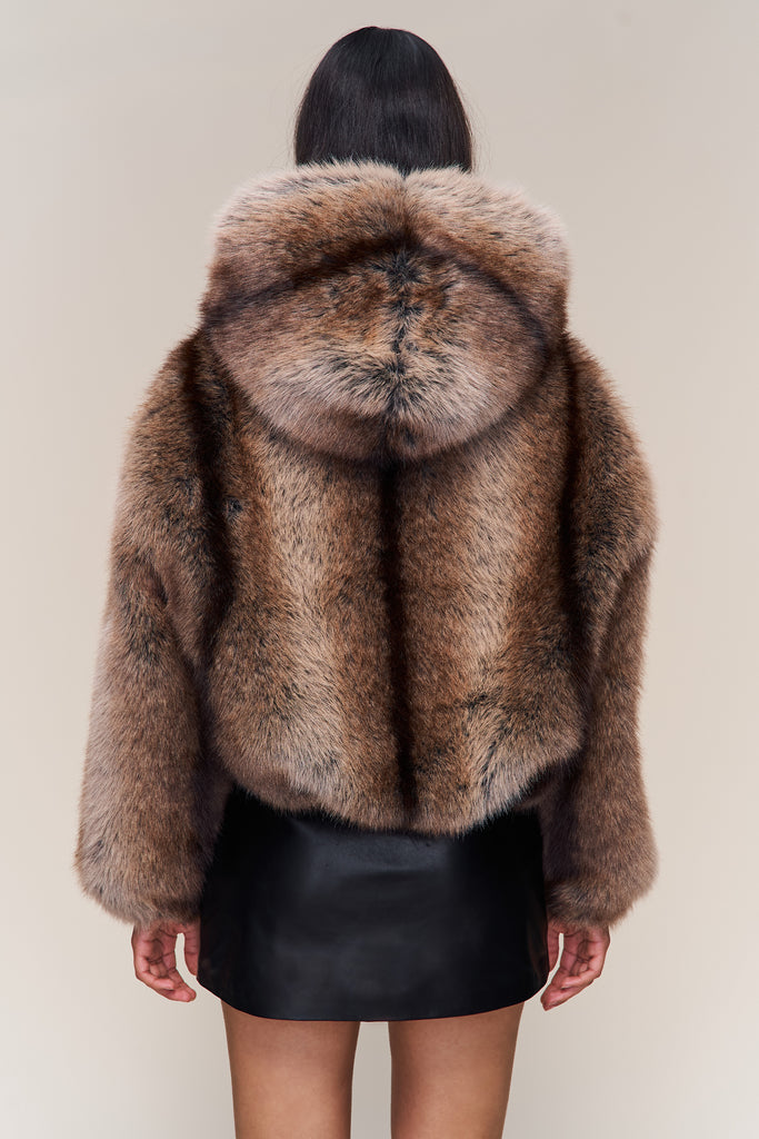 Cosette Cropped Faux Fur Jacket